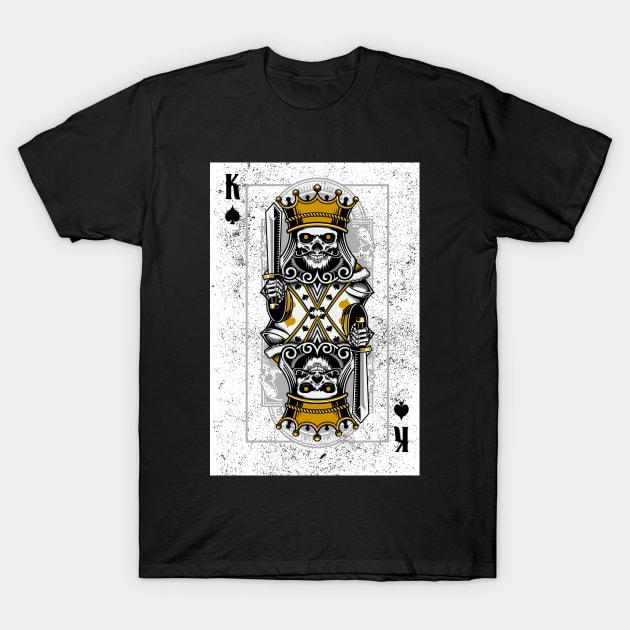 Queen Skull Playing Card T-Shirt by cithu09